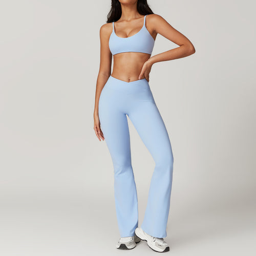 Conjunto de yoga de 2 piezas para mujer: sujetador y pantalón