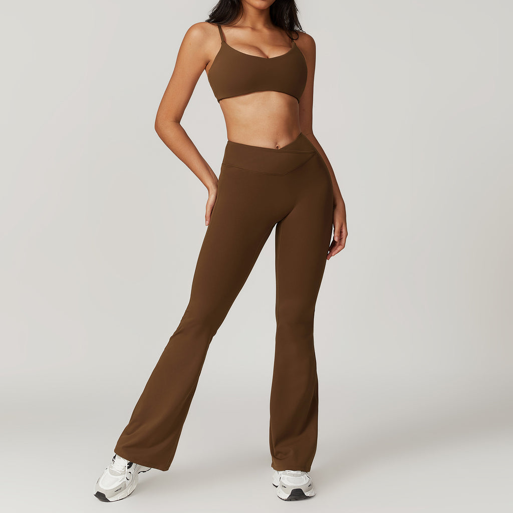 Conjunto de yoga de 2 piezas para mujer: sujetador y pantalón